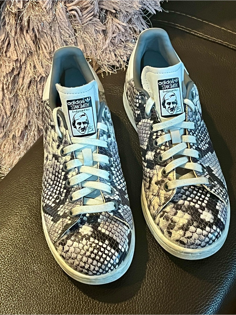 ADIDAS Sneakers sz 7  Stan Smith Men’s Snakeskin Print